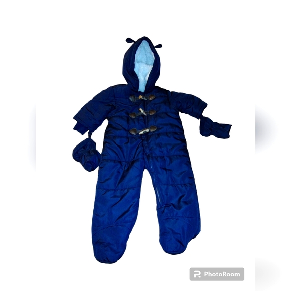 The Children's Place Other - ♥️ 💙 Children's Place Blue Baby Snowsuit 6-9 months attached mittens